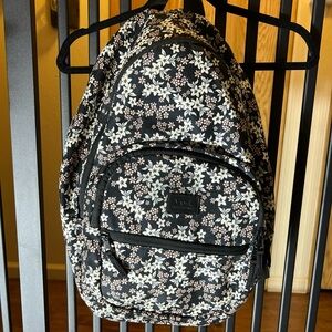 Vans Black and White Floral Backpack